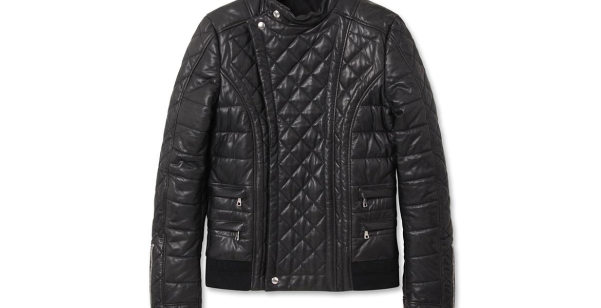 Balmain Quilted Leather Riders Jacket