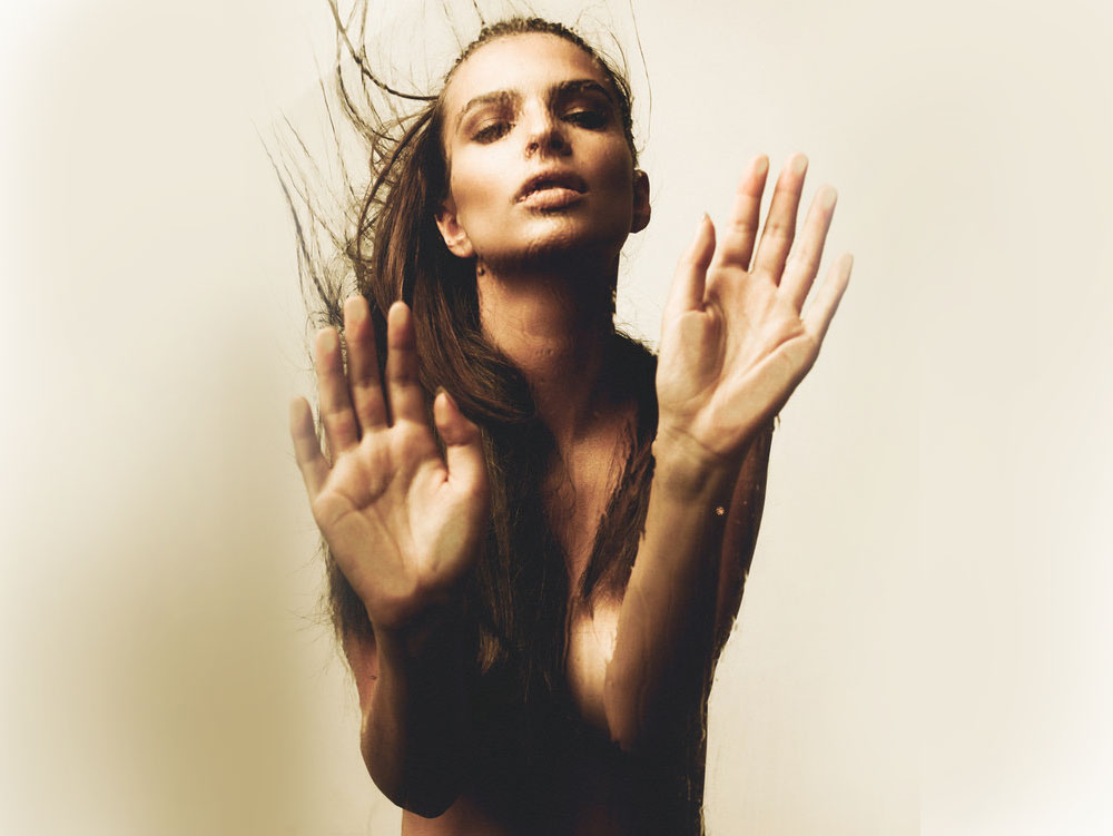 In the shower with Emily Ratajkowski by Mark Sacro 1
