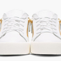 Leather Low Top Zipped Sneakers von Designer Guiseppe Zanotti