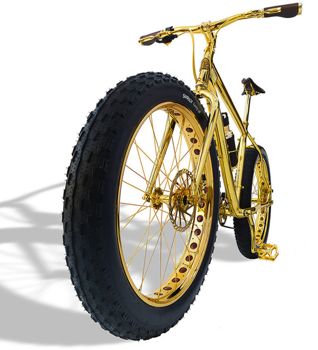 Goldenes Mountain-Bike von The House of Solid Gold and Veloworx Bicycles 2