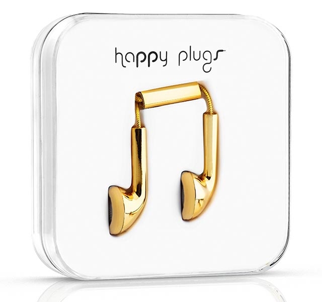 18-Carat Gold Earphones: Happy Plugs