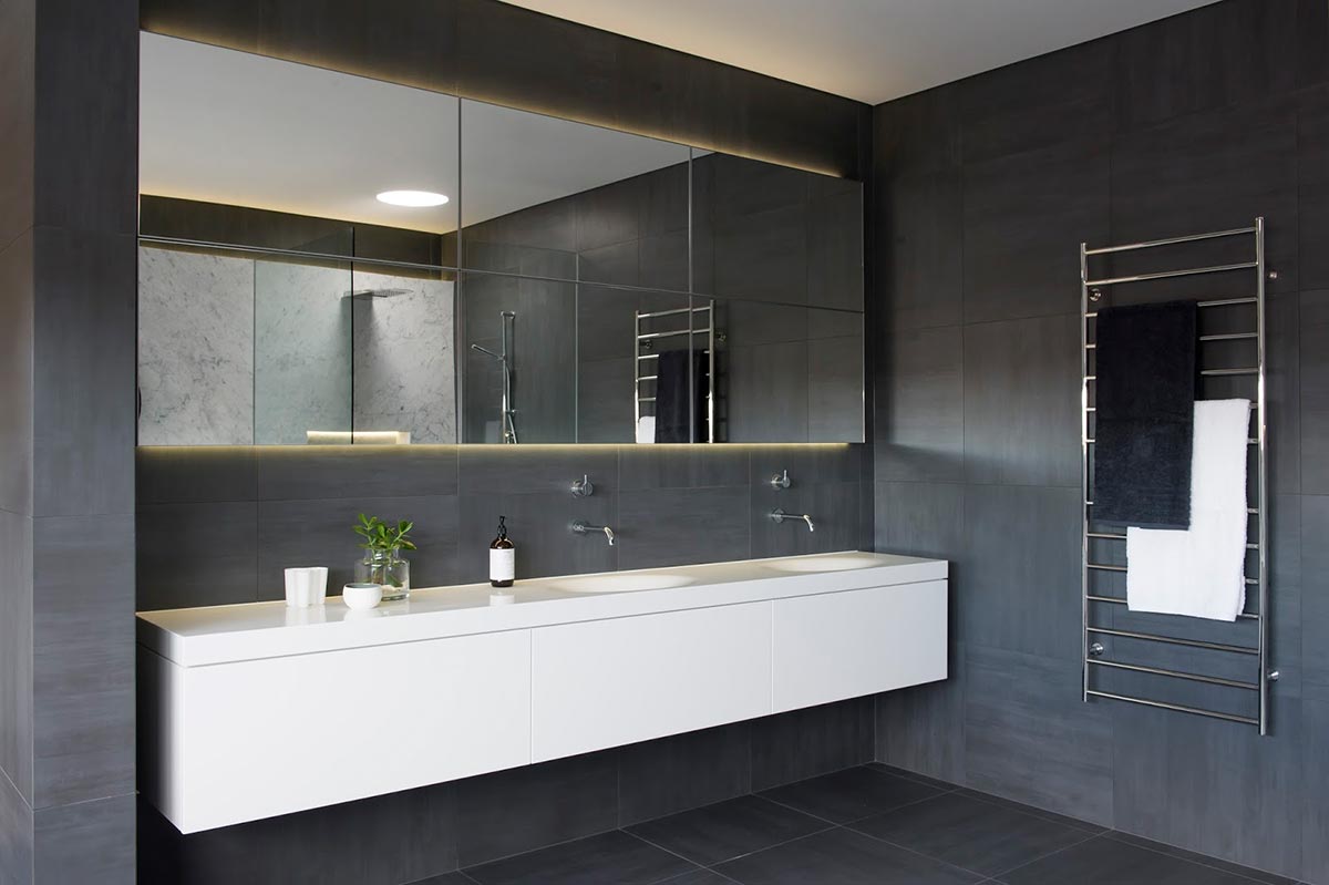 Award-winning monochromatic Bathroom by Minosa Design 6