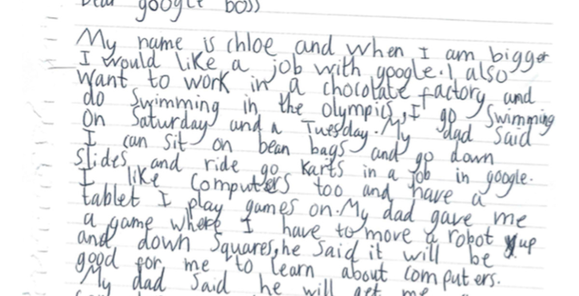 Kleines Mädchen, große Träume: Google CEO antwortet 7-Jähriger auf Bewerbungsschreiben