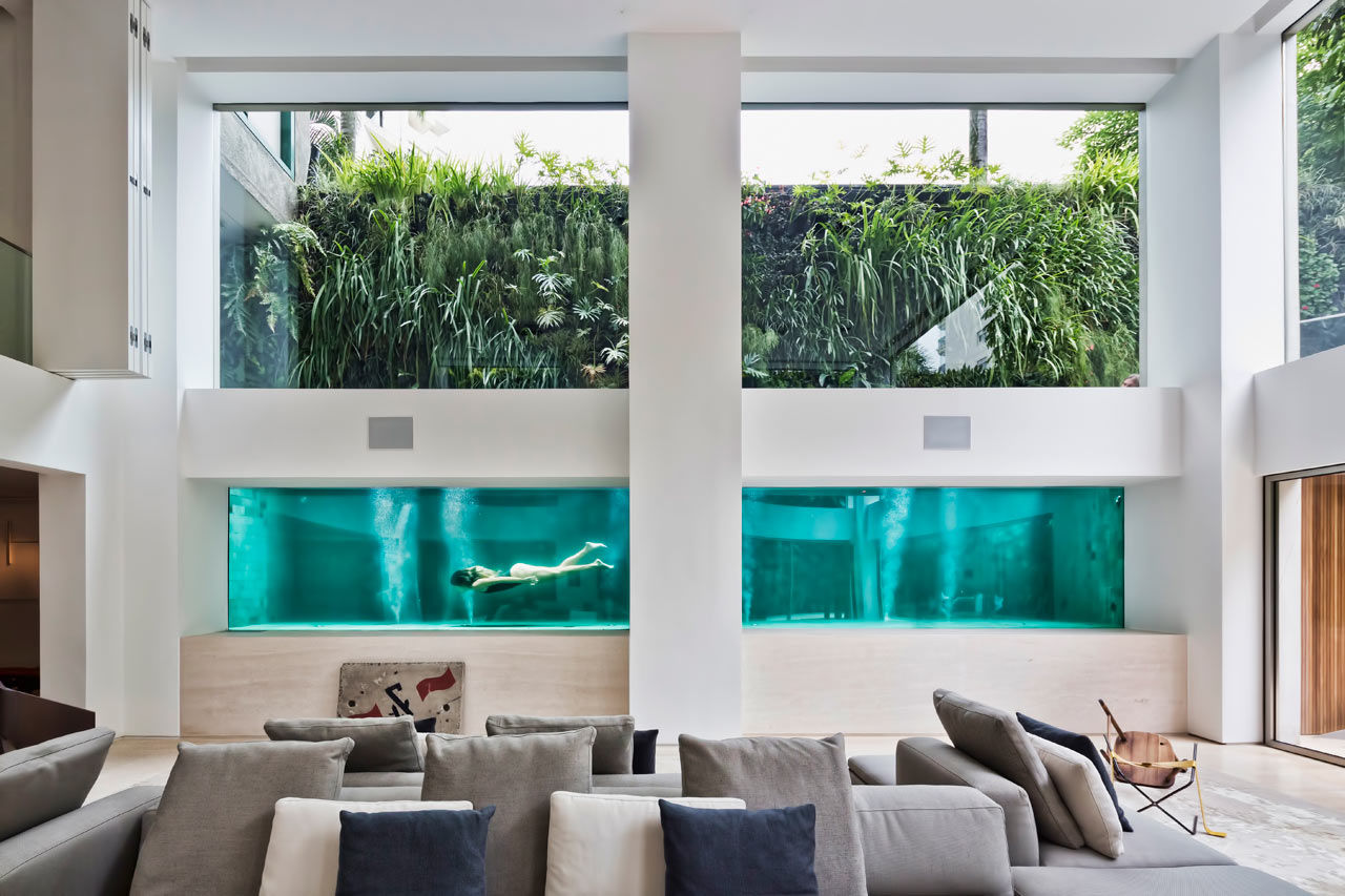 Ein Schwimmbad im Wohnzimmer: Das unglaubliche Duplex Anwesen in Sao Paolo 1