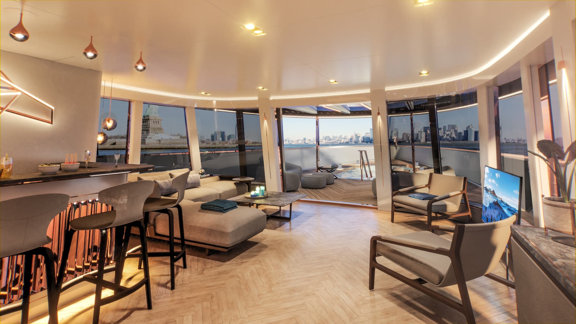 Vripack Yacht Maharani Livingroom Bar