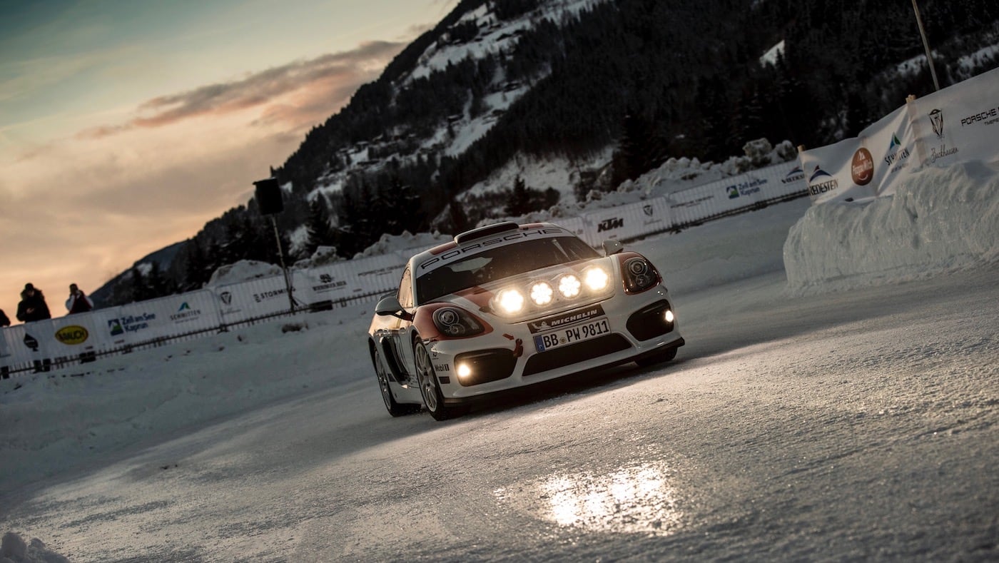 Porsche auf Schnee und Eis: Cayman GT4 Rallye und neuer 911 in den Alpen 1