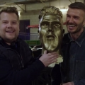 James Corden legt David Beckham mit hässlicher Statue rein
